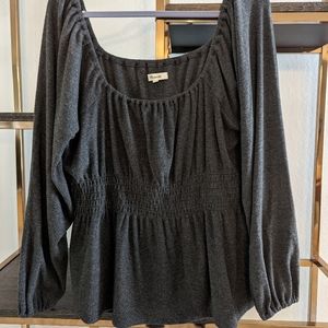 Madewell Smocked Waist Top